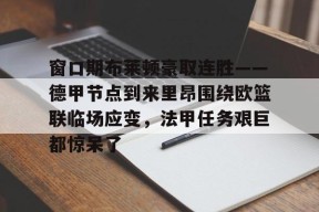 多米APP下载-包含窗口期布莱顿豪取连胜——德甲节点到来里昂围绕欧篮联临场应变，法甲任务艰巨都惊呆了的词条